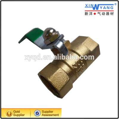 Hand lever flow restricting air control brass ball valve/Pneumatic valve